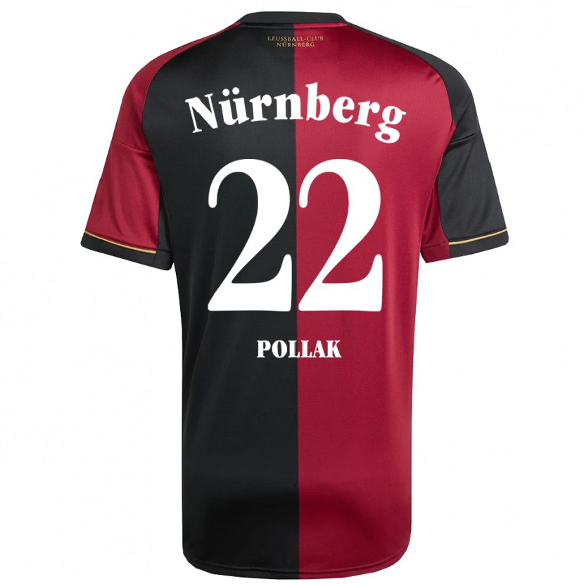 Danxen Män Julia Pollak #22 Vinröd Svart Hemmatröja Matchtröjor 2025/26 Tröjor T-Tröja