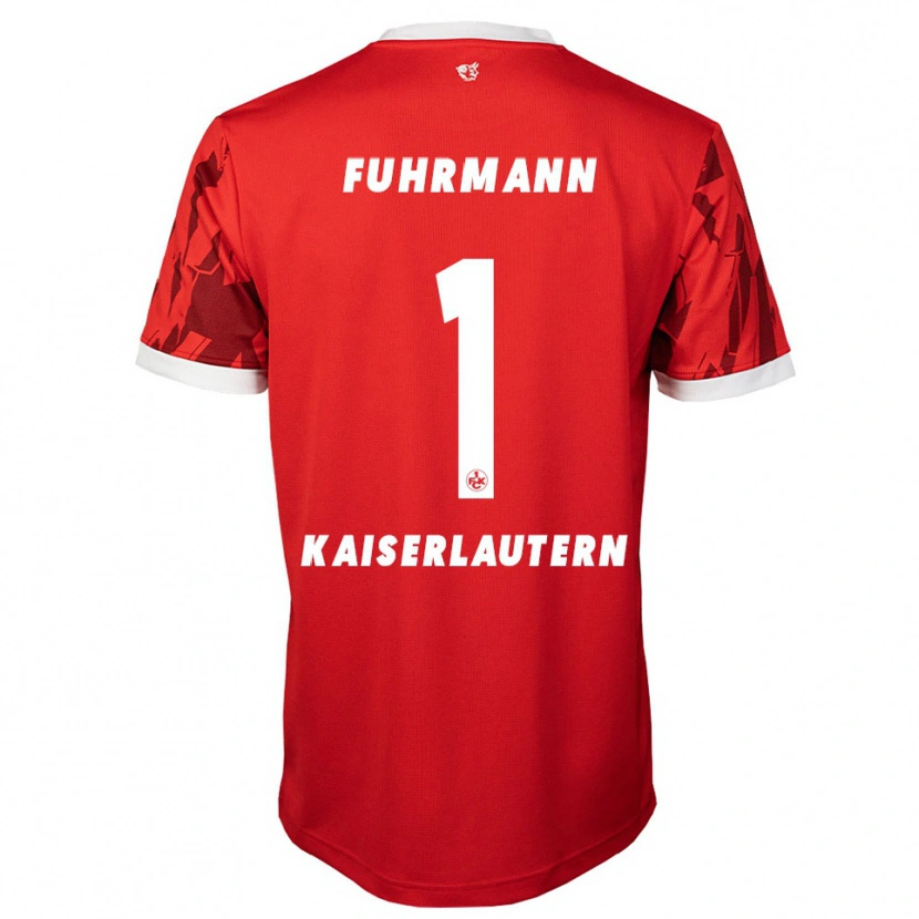 Danxen Män Lasse Fuhrmann #1 Röd Vit Hemmatröja Matchtröjor 2025/26 Tröjor T-Tröja