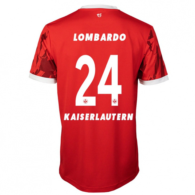 Danxen Män Ben Lombardo #24 Röd Vit Hemmatröja Matchtröjor 2025/26 Tröjor T-Tröja