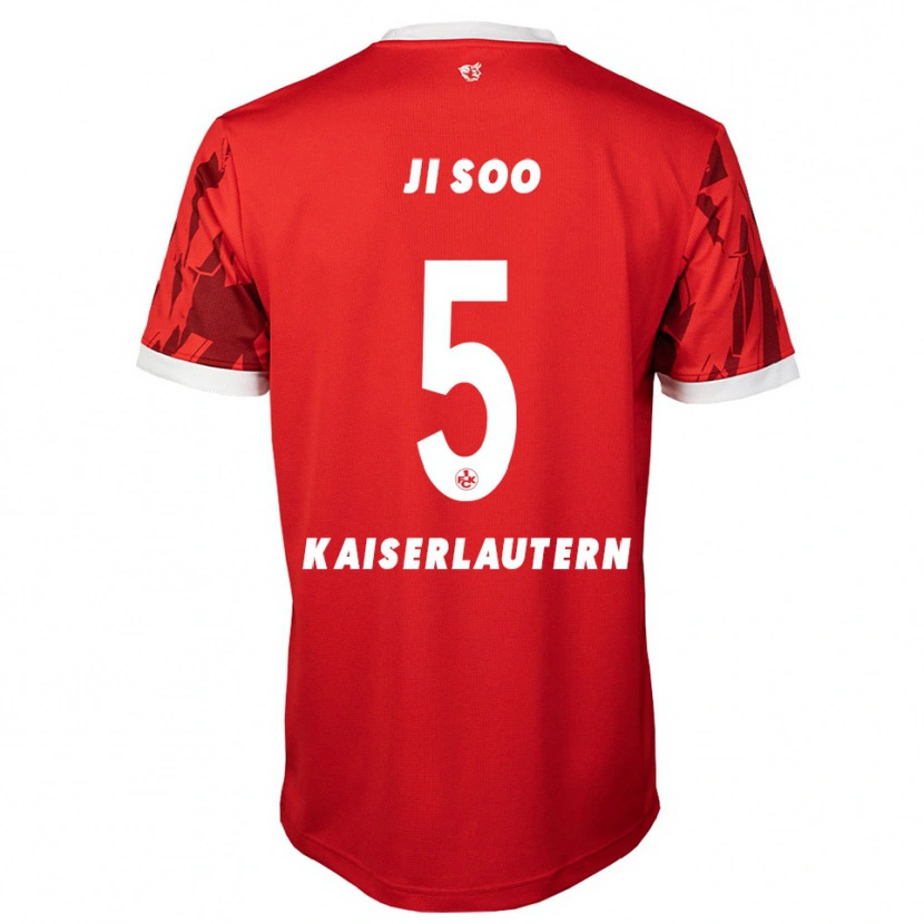 Danxen Män Ji-Soo Kim #5 Röd Vit Hemmatröja Matchtröjor 2025/26 Tröjor T-Tröja