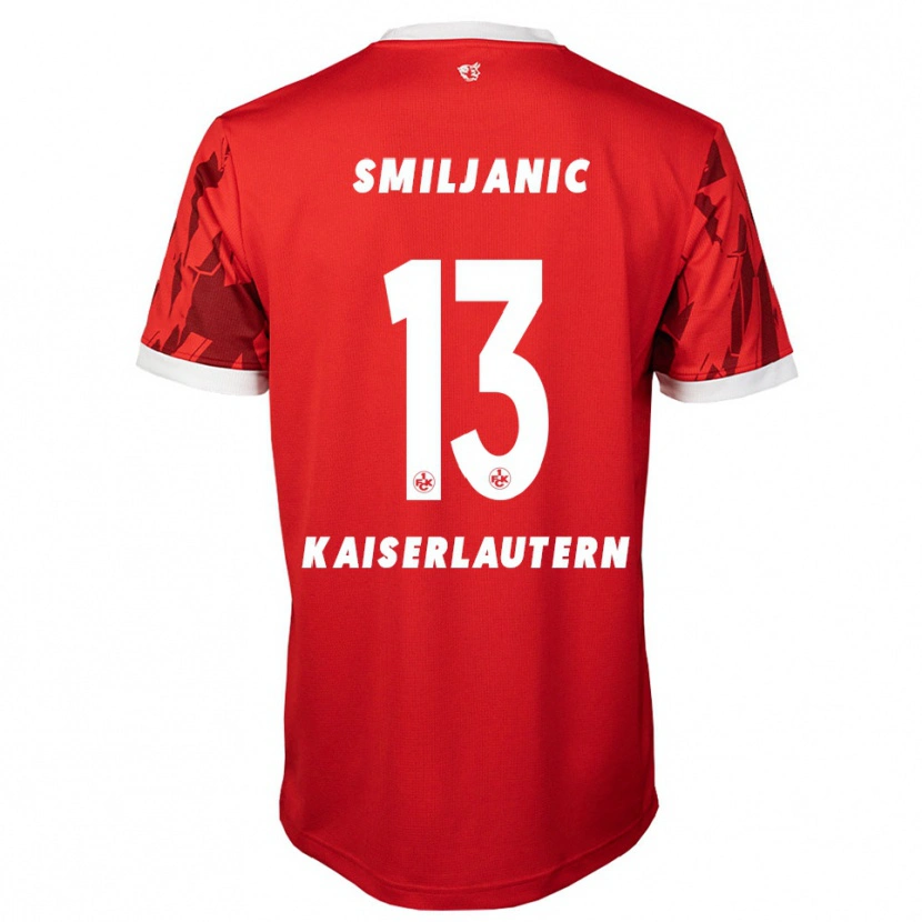 Danxen Män Ivan Smiljanic #13 Röd Vit Hemmatröja Matchtröjor 2025/26 Tröjor T-Tröja