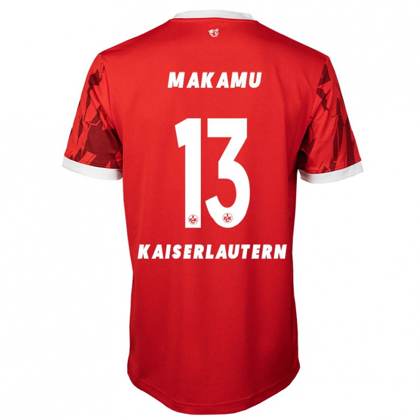 Danxen Män Bradley Makamu #13 Röd Vit Hemmatröja Matchtröjor 2025/26 Tröjor T-Tröja