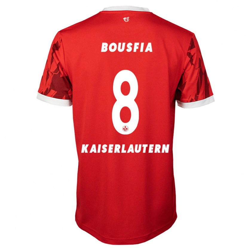 Danxen Män Sami Bousfia #8 Röd Vit Hemmatröja Matchtröjor 2025/26 Tröjor T-Tröja