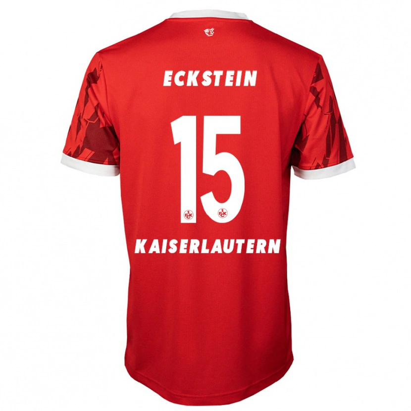 Danxen Män Tanyel Eckstein #15 Röd Vit Hemmatröja Matchtröjor 2025/26 Tröjor T-Tröja
