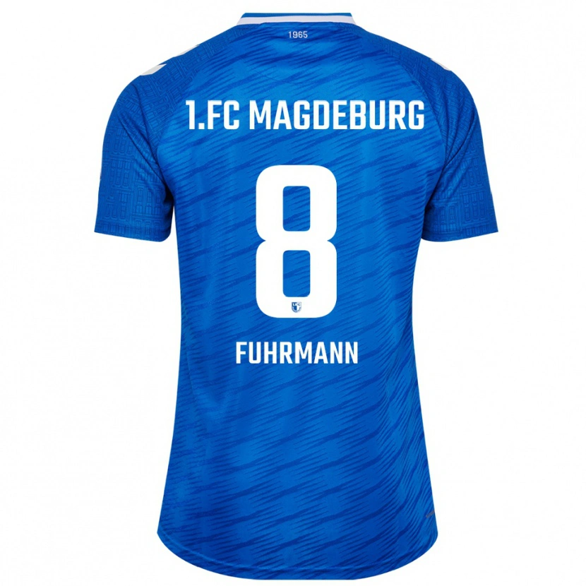Danxen Män Felix Fuhrmann #8 Blå Vit Hemmatröja Matchtröjor 2025/26 Tröjor T-Tröja