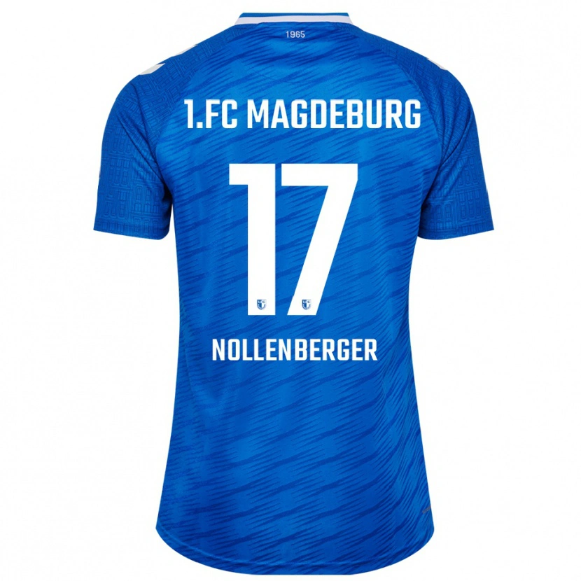 Danxen Män Alexander Nollenberger #17 Blå Vit Hemmatröja Matchtröjor 2025/26 Tröjor T-Tröja