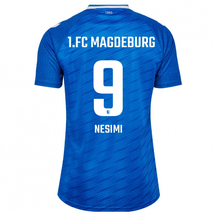 Danxen Män Denisa Nesimi #9 Blå Vit Hemmatröja Matchtröjor 2025/26 Tröjor T-Tröja
