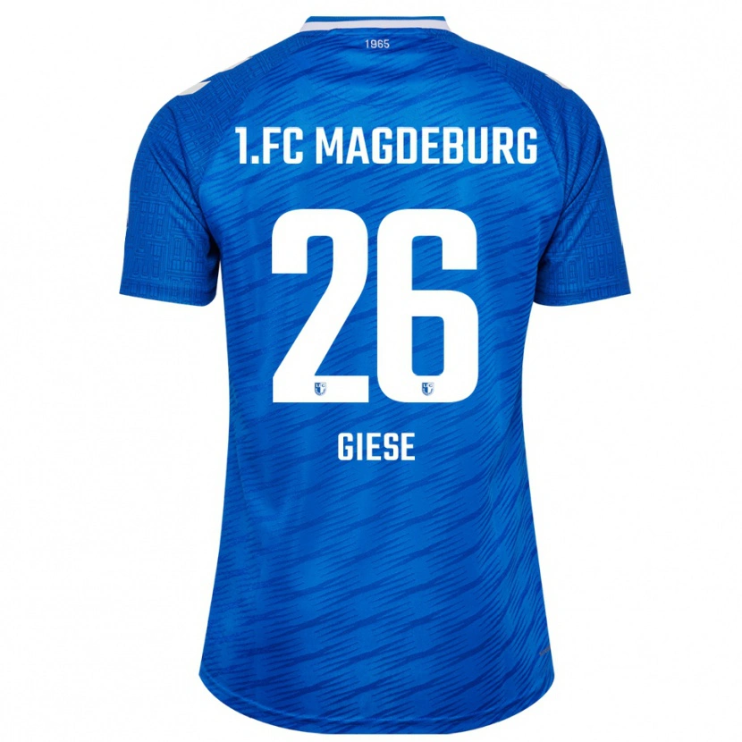 Danxen Män Johanna Giese #26 Blå Vit Hemmatröja Matchtröjor 2025/26 Tröjor T-Tröja
