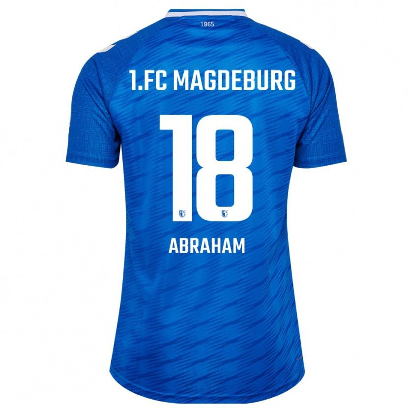 Danxen Män Neele Abraham #18 Blå Vit Hemmatröja Matchtröjor 2025/26 Tröjor T-Tröja
