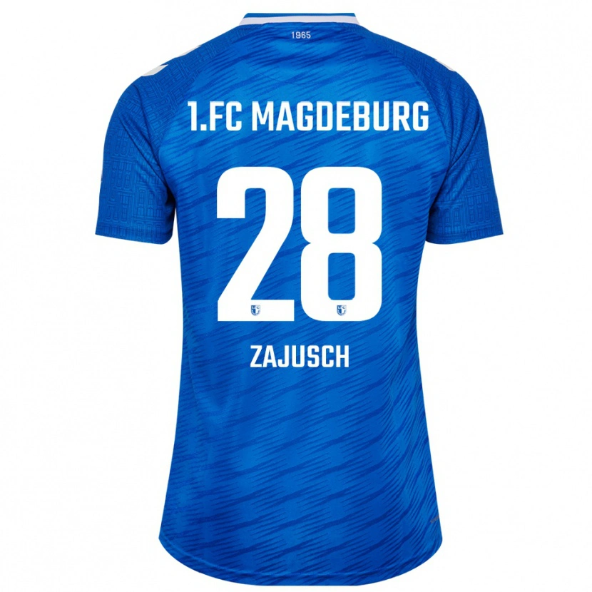Danxen Män Marcel Zajusch #28 Blå Vit Hemmatröja Matchtröjor 2025/26 Tröjor T-Tröja