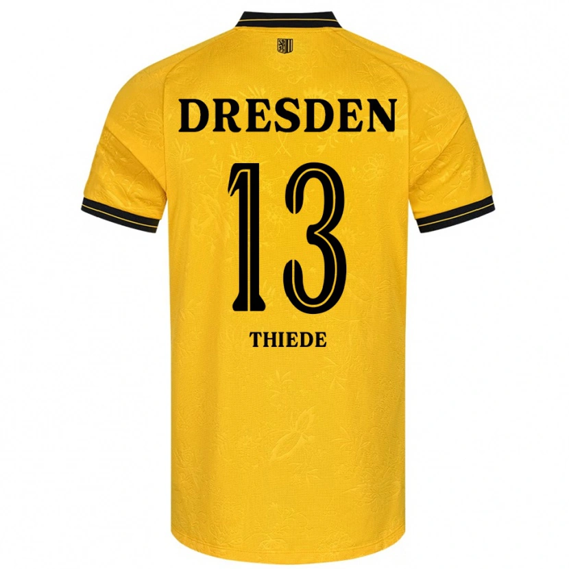 Danxen Män Tristan Thiede #13 Gul Svart Hemmatröja Matchtröjor 2025/26 Tröjor T-Tröja