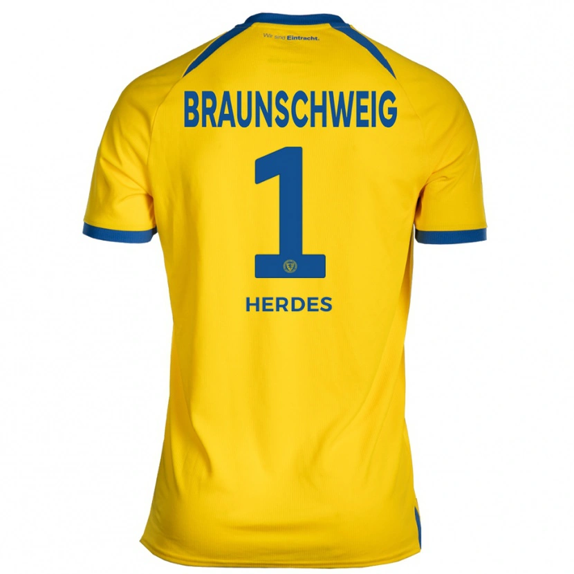 Danxen Män Leon Herdes #1 Gul Blå Hemmatröja Matchtröjor 2025/26 Tröjor T-Tröja