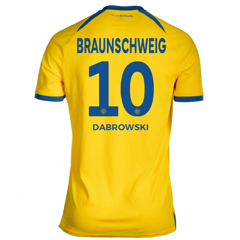 Danxen Män Sebastian Dabrowski #10 Gul Blå Hemmatröja Matchtröjor 2025/26 Tröjor T-Tröja