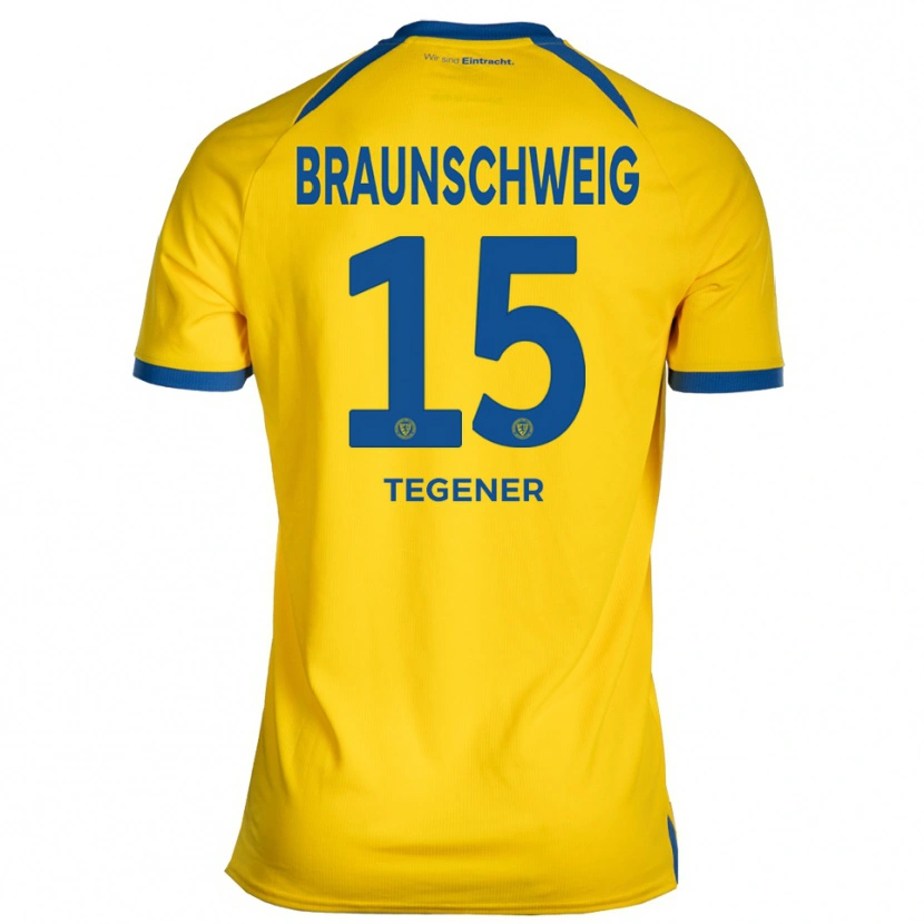 Danxen Män Onyekachi Tegener #15 Gul Blå Hemmatröja Matchtröjor 2025/26 Tröjor T-Tröja