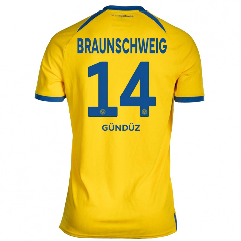 Danxen Män Enes Gündüz #14 Gul Blå Hemmatröja Matchtröjor 2025/26 Tröjor T-Tröja