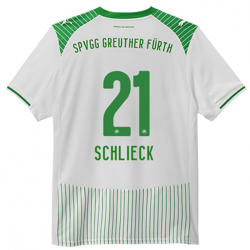 Danxen Män Timo Schlieck #21 Vit Grön Hemmatröja Matchtröjor 2025/26 Tröjor T-Tröja