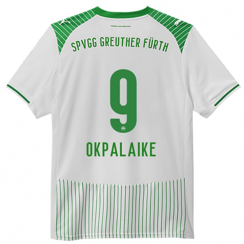 Danxen Män Joshua Okpalaike #9 Vit Grön Hemmatröja Matchtröjor 2025/26 Tröjor T-Tröja