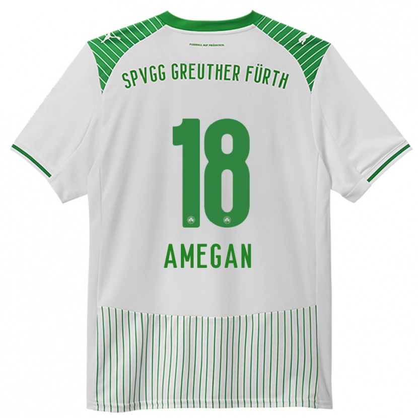 Danxen Män Dodji Amegan #18 Vit Grön Hemmatröja Matchtröjor 2025/26 Tröjor T-Tröja