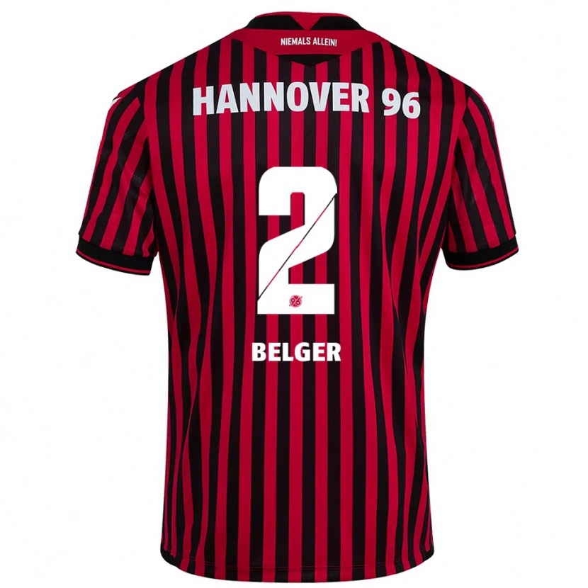 Danxen Män Max Belger #2 Röd Svart Hemmatröja Matchtröjor 2025/26 Tröjor T-Tröja