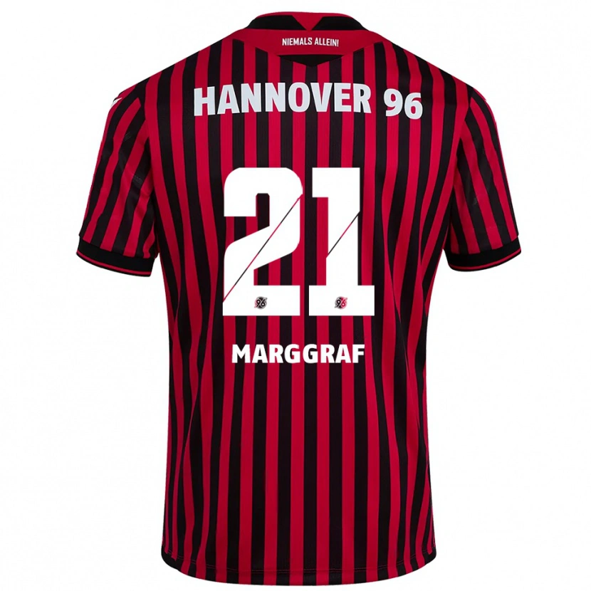 Danxen Män Luis Marggraf #21 Röd Svart Hemmatröja Matchtröjor 2025/26 Tröjor T-Tröja