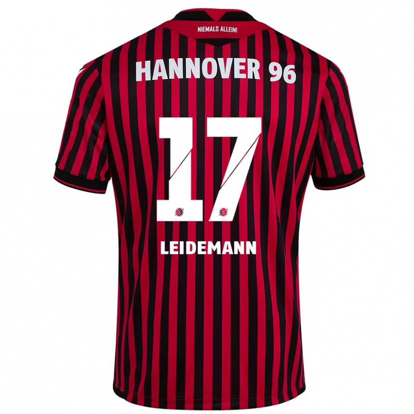 Danxen Män Lukas Leidemann #17 Röd Svart Hemmatröja Matchtröjor 2025/26 Tröjor T-Tröja