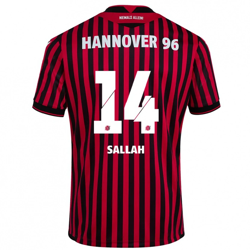 Danxen Män Ebrima Sallah #14 Röd Svart Hemmatröja Matchtröjor 2025/26 Tröjor T-Tröja