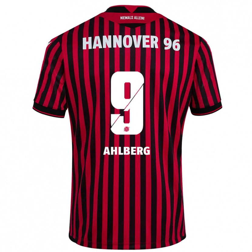 Danxen Män Kevin Ahlberg #9 Röd Svart Hemmatröja Matchtröjor 2025/26 Tröjor T-Tröja