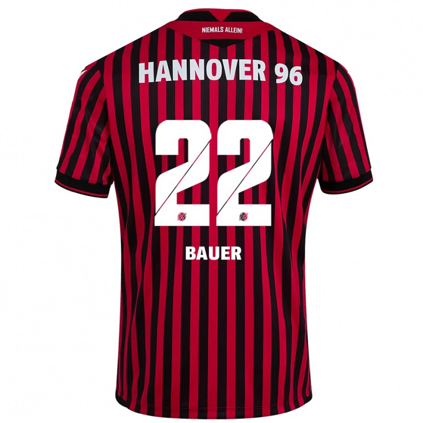 Danxen Män Elias Bauer #22 Röd Svart Hemmatröja Matchtröjor 2025/26 Tröjor T-Tröja