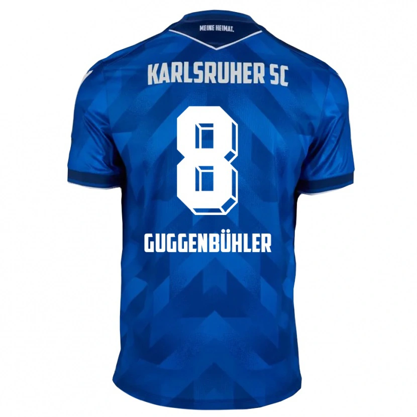 Danxen Män Simon Guggenbühler #8 Blå Vit Hemmatröja Matchtröjor 2025/26 Tröjor T-Tröja