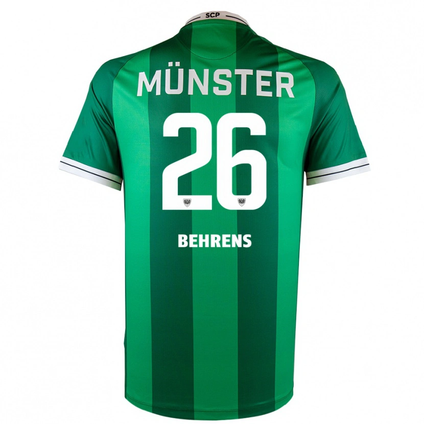 Danxen Män Morten Behrens #26 Grön Vit Hemmatröja Matchtröjor 2025/26 Tröjor T-Tröja