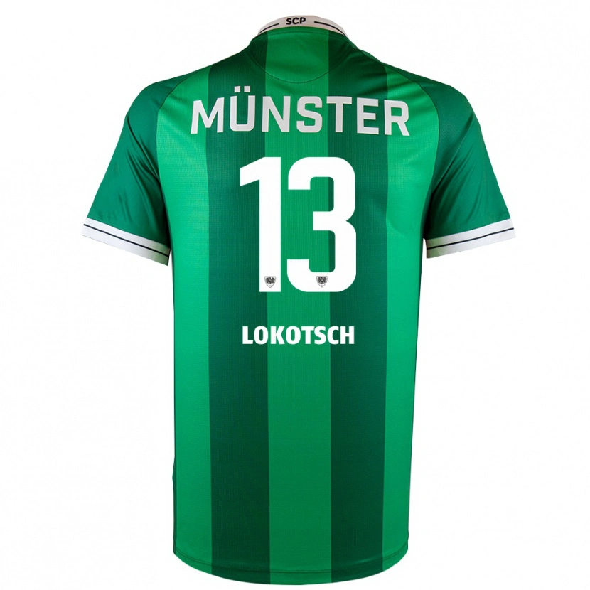 Danxen Män Lars Lokotsch #13 Grön Vit Hemmatröja Matchtröjor 2025/26 Tröjor T-Tröja