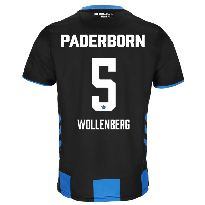 Danxen Män Paul Wollenberg #5 Svart Blå Hemmatröja Matchtröjor 2025/26 Tröjor T-Tröja