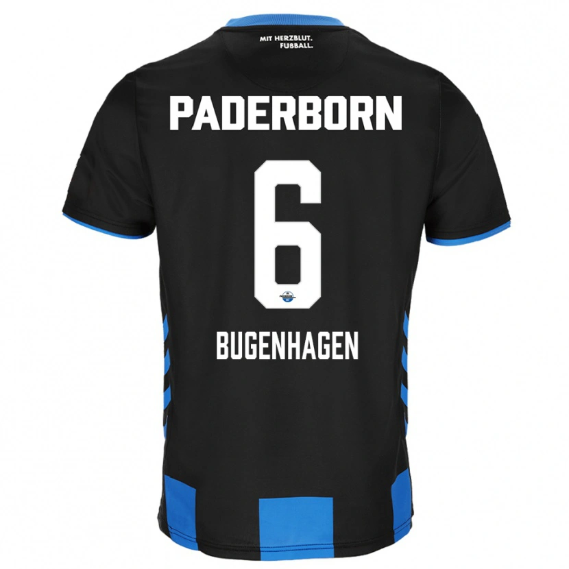 Danxen Män Julius Bugenhagen #6 Svart Blå Hemmatröja Matchtröjor 2025/26 Tröjor T-Tröja