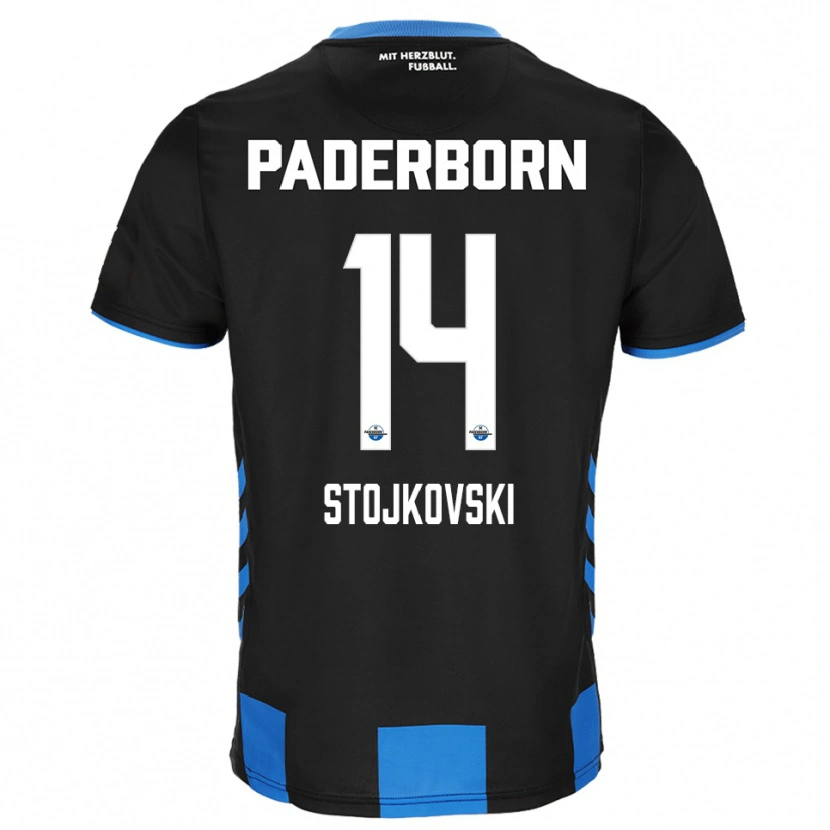 Danxen Män Jakov Stojkovski #14 Svart Blå Hemmatröja Matchtröjor 2025/26 Tröjor T-Tröja