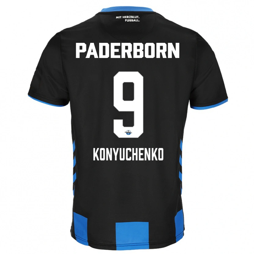 Danxen Män Yehor Konyuchenko #9 Svart Blå Hemmatröja Matchtröjor 2025/26 Tröjor T-Tröja