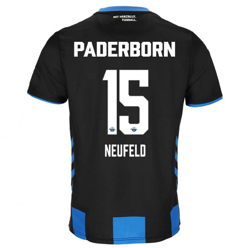 Danxen Män Elias Neufeld #15 Svart Blå Hemmatröja Matchtröjor 2025/26 Tröjor T-Tröja
