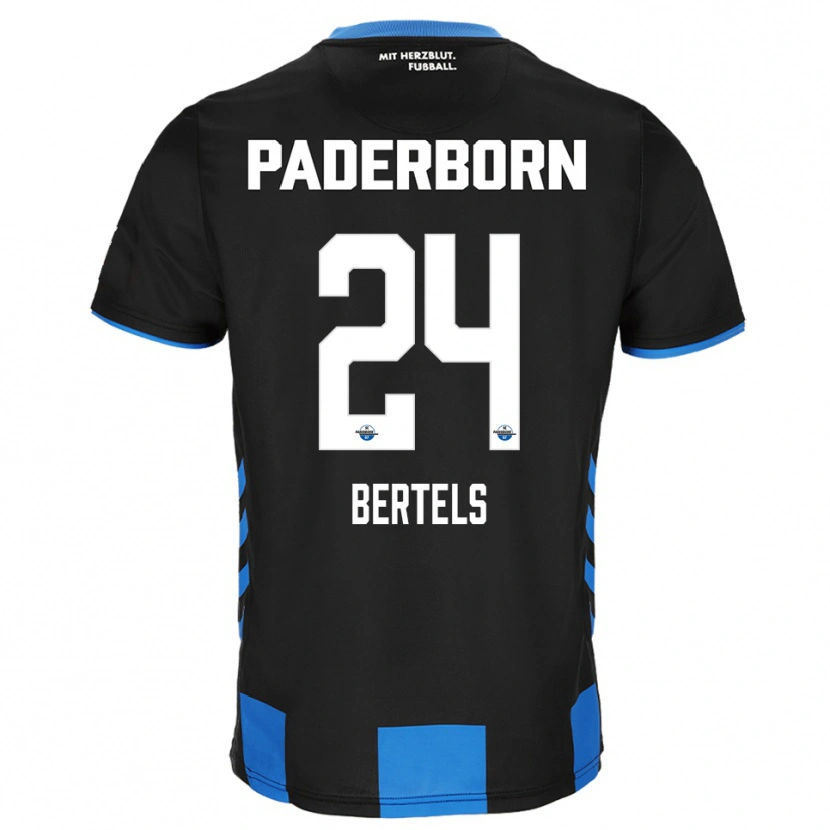 Danxen Män Felix Bertels #24 Svart Blå Hemmatröja Matchtröjor 2025/26 Tröjor T-Tröja