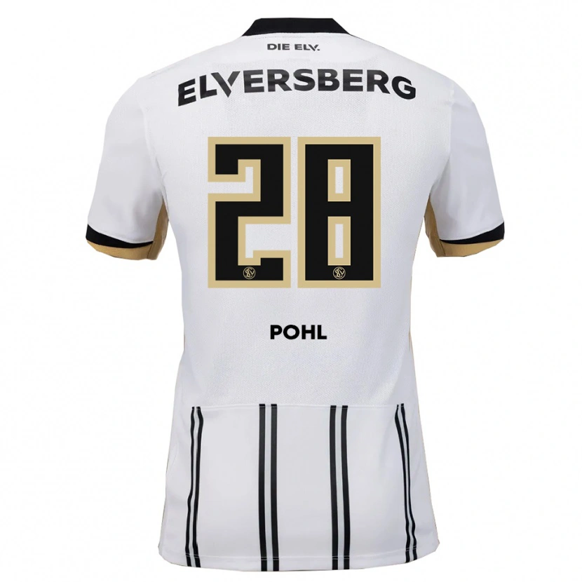 Danxen Män Jonas Pohl #28 Vit Svart Hemmatröja Matchtröjor 2025/26 Tröjor T-Tröja