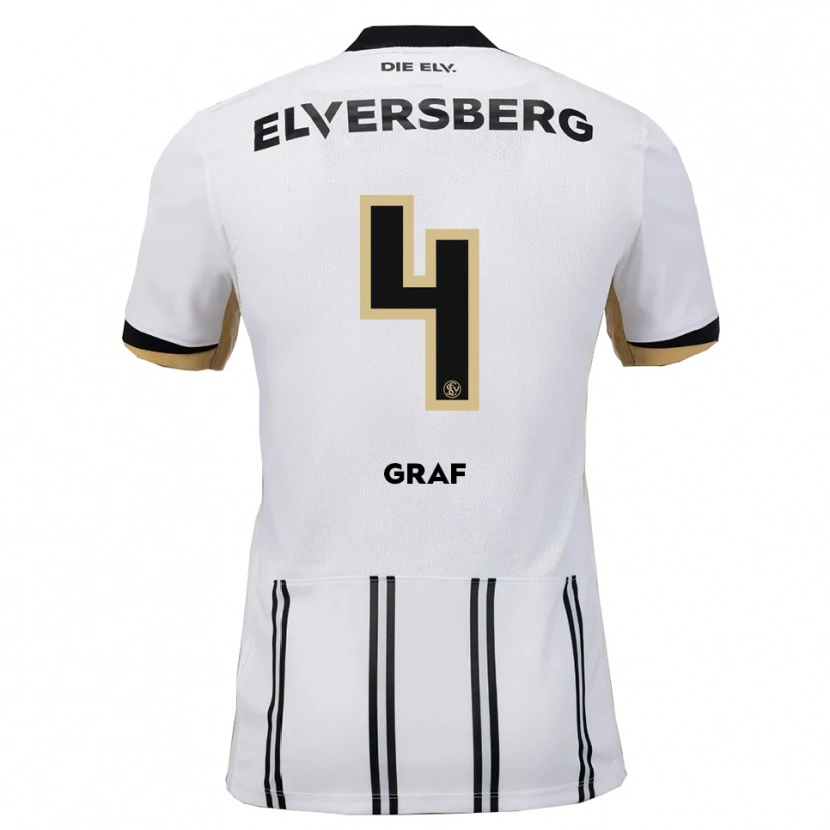 Danxen Män Matheo Graf #4 Vit Svart Hemmatröja Matchtröjor 2025/26 Tröjor T-Tröja