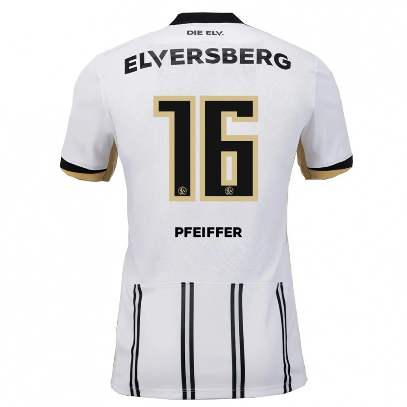 Danxen Män Luca Pfeiffer #16 Vit Svart Hemmatröja Matchtröjor 2025/26 Tröjor T-Tröja