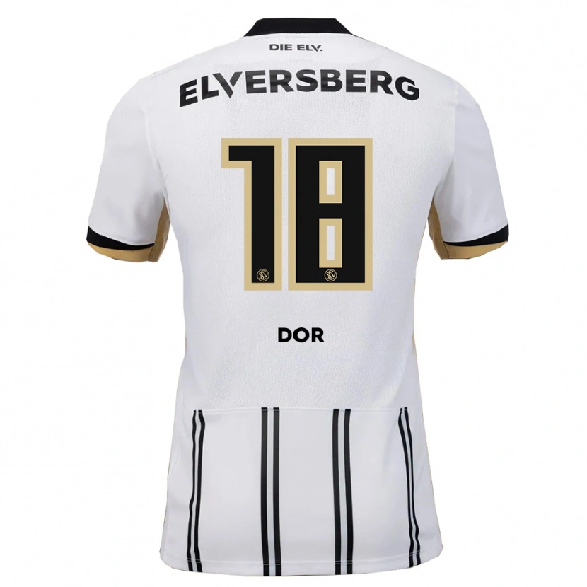 Danxen Män Jibril Dor #18 Vit Svart Hemmatröja Matchtröjor 2025/26 Tröjor T-Tröja