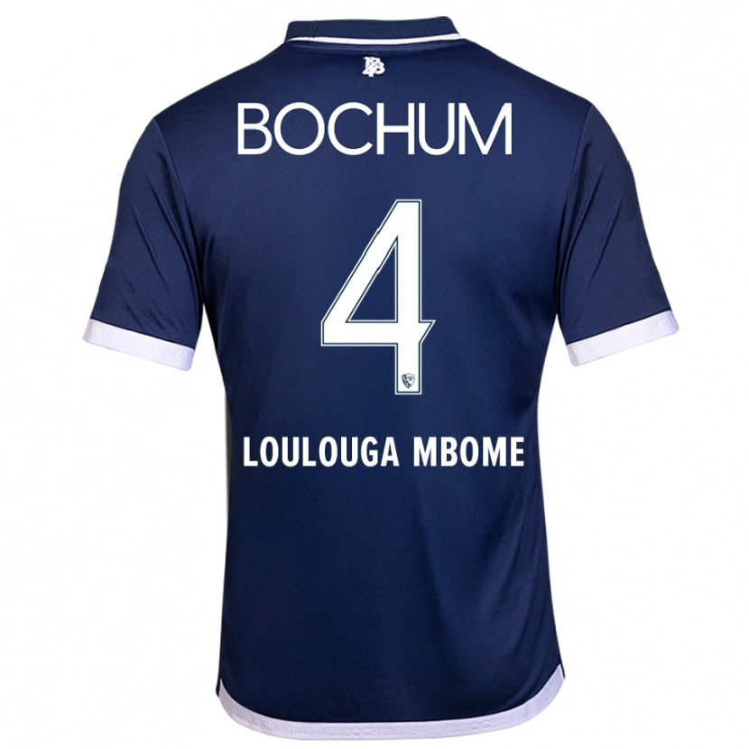 Danxen Män Adrien Loulouga-Mbome #4 Marinblå Vit Hemmatröja Matchtröjor 2025/26 Tröjor T-Tröja