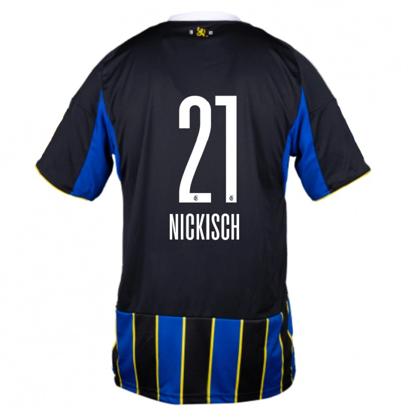 Danxen Män Jonas Nickisch #21 Blå Svart Gul Hemmatröja Matchtröjor 2025/26 Tröjor T-Tröja