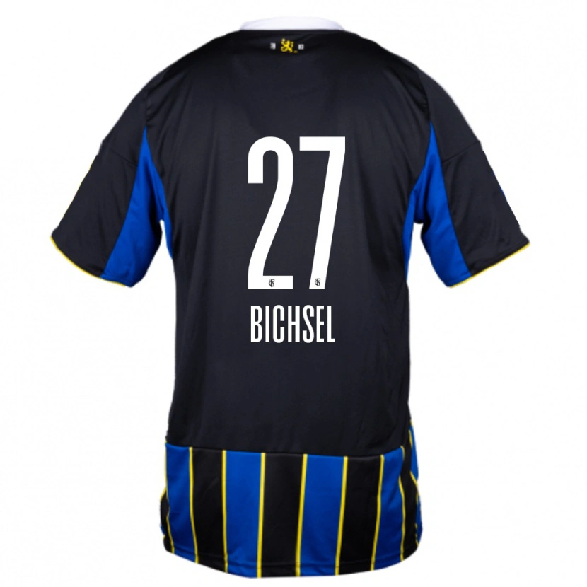 Danxen Män Joel Bichsel #27 Blå Svart Gul Hemmatröja Matchtröjor 2025/26 Tröjor T-Tröja