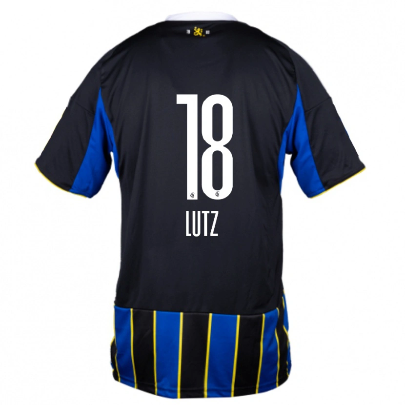Danxen Män Moritz Lutz #18 Blå Svart Gul Hemmatröja Matchtröjor 2025/26 Tröjor T-Tröja