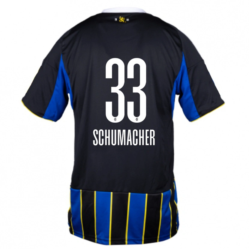Danxen Män Till Schumacher #33 Blå Svart Gul Hemmatröja Matchtröjor 2025/26 Tröjor T-Tröja