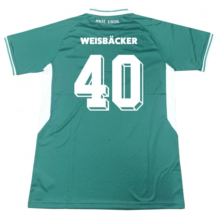 Danxen Män Maximilian Weisbäcker #40 Grön Vit Hemmatröja Matchtröjor 2025/26 Tröjor T-Tröja