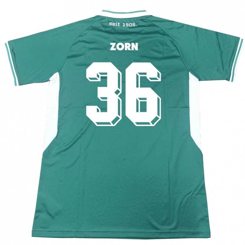 Danxen Män Emil Zorn #36 Grön Vit Hemmatröja Matchtröjor 2025/26 Tröjor T-Tröja