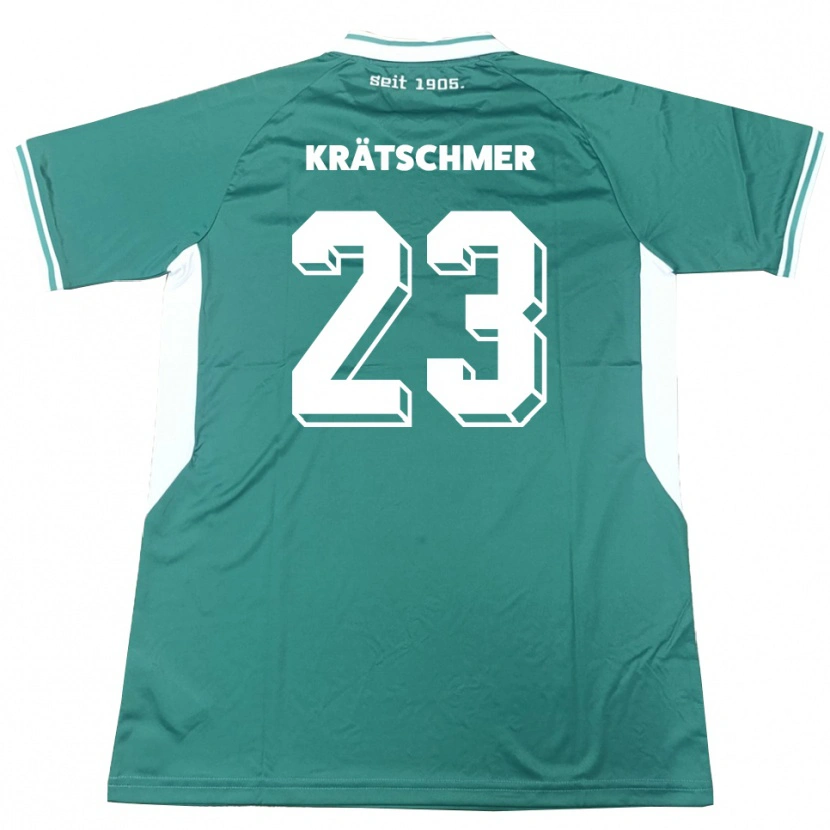 Danxen Män Pius Krätschmer #23 Grön Vit Hemmatröja Matchtröjor 2025/26 Tröjor T-Tröja