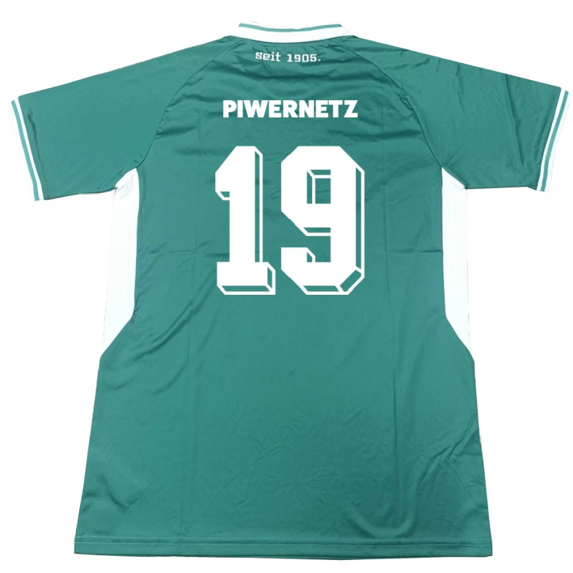 Danxen Män Nils Piwernetz #19 Grön Vit Hemmatröja Matchtröjor 2025/26 Tröjor T-Tröja
